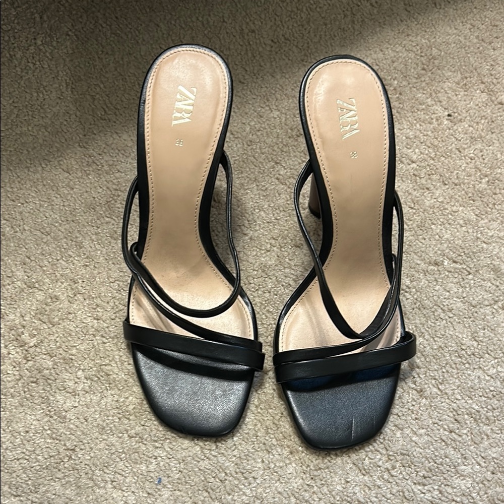 Zara Black Women's Strappy Sandals